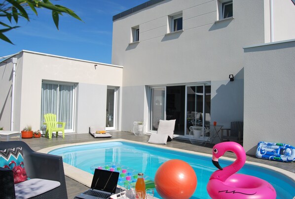 private heated pool