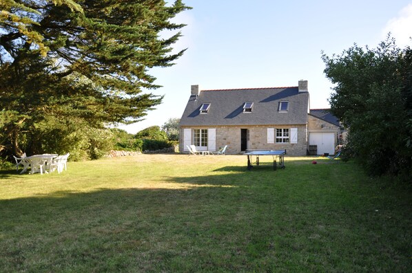 House-view from the garden. Sunny weather!