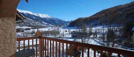 vue de la terrasse en hiver