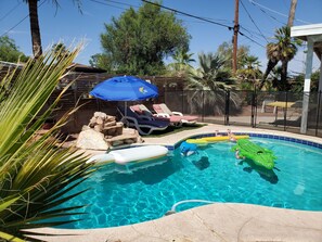 "The backyard was great for pool lounging" - 5-stars | Grace