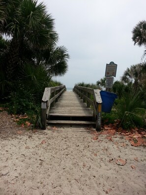 Walkway over dunes.