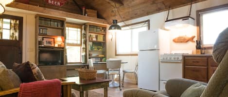 Living/dining/kitchen area.