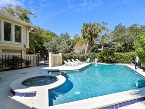 Pool and Childrens Splash Area at 16 Sea Oak Lane