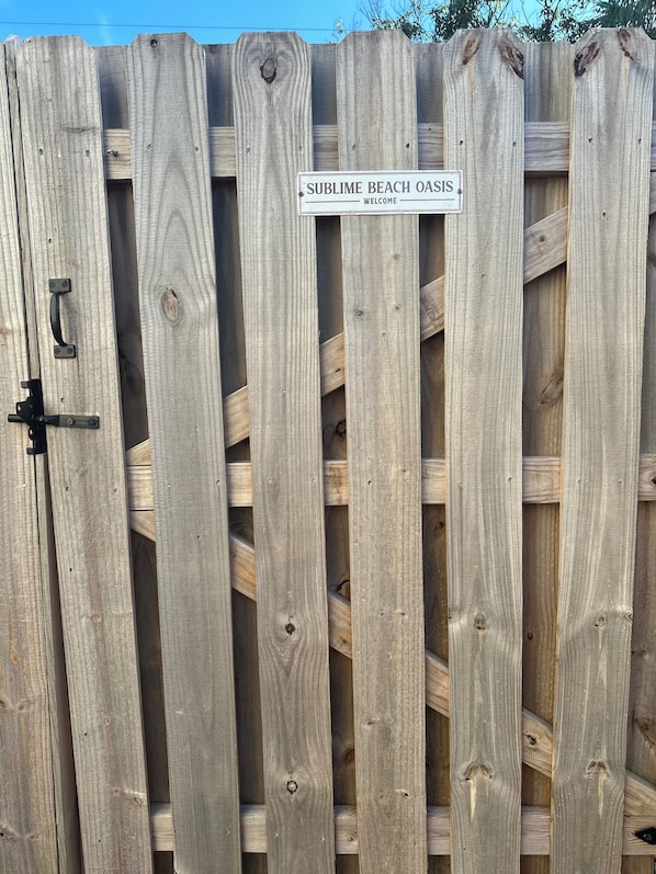entrances to your private yard and suite