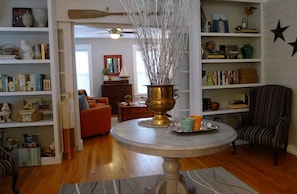 The frist room you enter funcitons as a library/office.