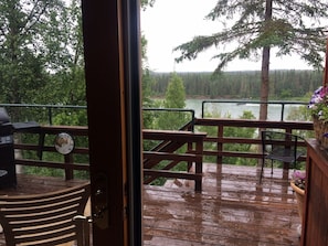 A rainy day looking out from your living room