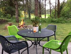 Pole position - back patio late afternoon.  S'mores for the kids w/ great views.