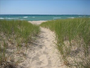 Located directly on the White Sand Beaches of Lake Michigan!