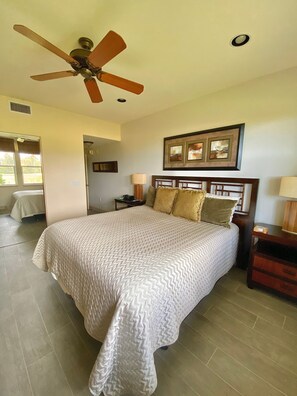 New tile flooring throughout the condo.