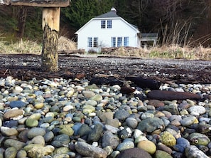 View of the Belle Baldwin House from the shoreline/beach.