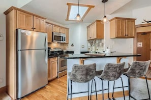 Another pic of the fully stocked kitchen