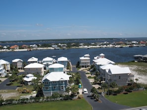 View of Ole River and Ono Island from front bedroom balcony