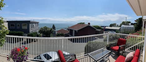 Beautiful view of the ocean from the deck and all windows of the suite