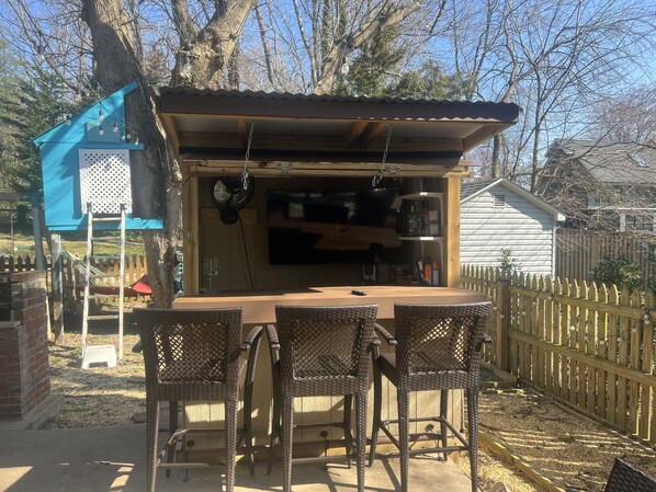 屋外ダイニングエリア