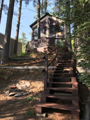 Private stairs leading to dock 