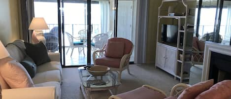 Living area adjacent to your lanai and beach steps.