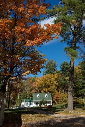 Autumn view of Northshore Cottage.  Also The Stable and The Loft units as well