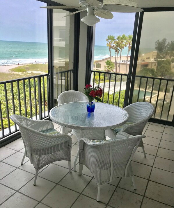 Front Lanai over looking the Gulf. The best seats in the house. 