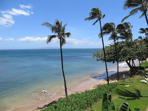 View from the Lanai looking toward Maalaea Bay Harbor and Kanai A Nalu complex