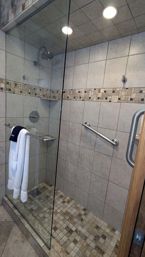 Master bathroom walk-in shower