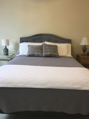 Super comfy queen bed in master bedroom located on main level.