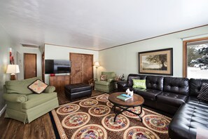Living room with flat screen TV