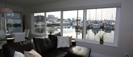 Floating Home with windows that open wide to bring in the sea air!