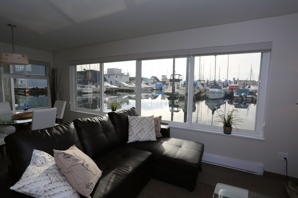 Floating Home with windows that open wide to bring in the sea air!