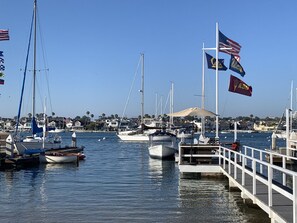 Enjoy swimming in the bay, jumping off the dock, fishing, and watch the boats.