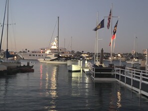 Front Row seats when the Big Yachts Pass through The Harbor