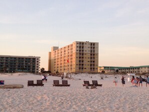View of the condo from the beach