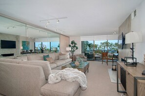 Enjoy the ocean view from the oversized down filled sectional, maybe take a nap