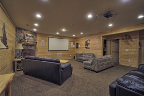 Theater Room with Surround Sound. Fireplace #2