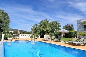 The Pool looking towards the mulberry tree that provides shade for readers.