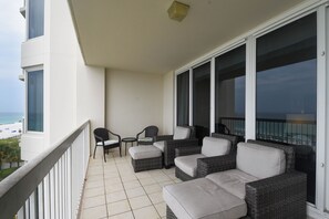 Silver Beach Towers West 504 - Balcony with Plenty of Seating