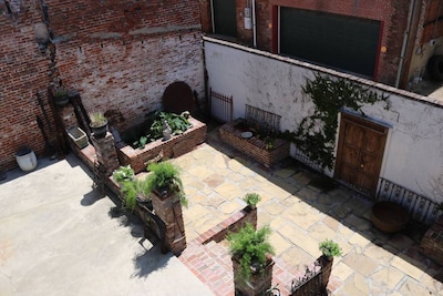   Perfect downtown location! Often, live music in the courtyard .