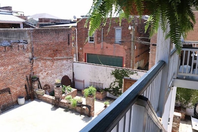   Perfect downtown location! Often, live music in the courtyard .