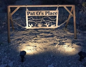 Sign for Property at Night