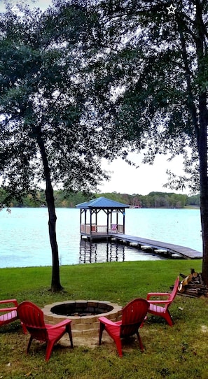 Private dock & firepit area