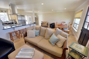 With the open layout this beautiful living room is the perfect gathering space f