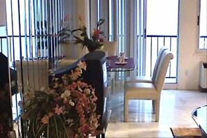 Dining Area with Marble Floors