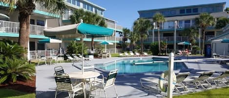 This is our beautiful pool just walk out from out patio to enjoy the sunshine.