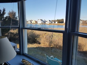 River view from living room. 