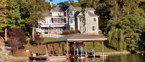 View of house from lake. See floor plans on our website, EastlakeEstateSML.com.