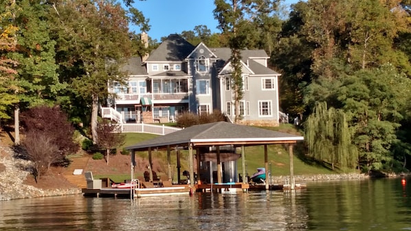 View of house from lake. See floor plans on our website, EastlakeEstateSML.com.