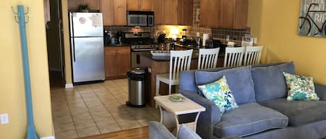 Living room and kitchen