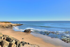 beach in front at low tide