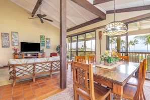 Living room and dining area
