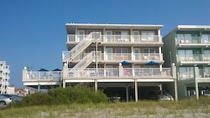View of condo from the beach