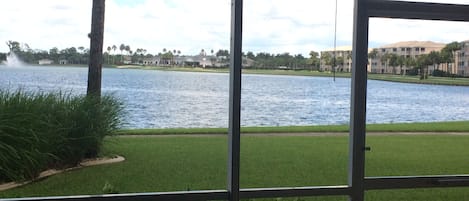 Gorgeous view of the private lake and golf course.